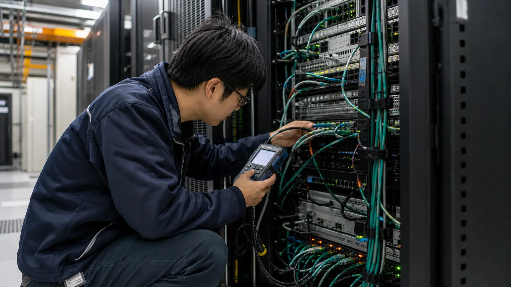 トランザクション中継設備の遅延を測定するネットワーク技術者
