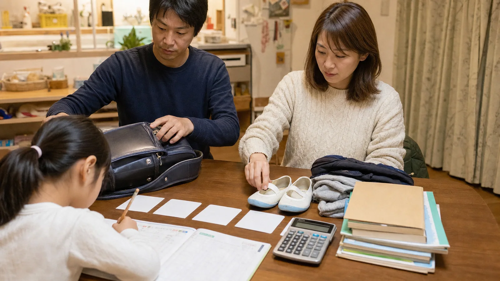 子どもの進学段階ごとの教育費を試算する保護者