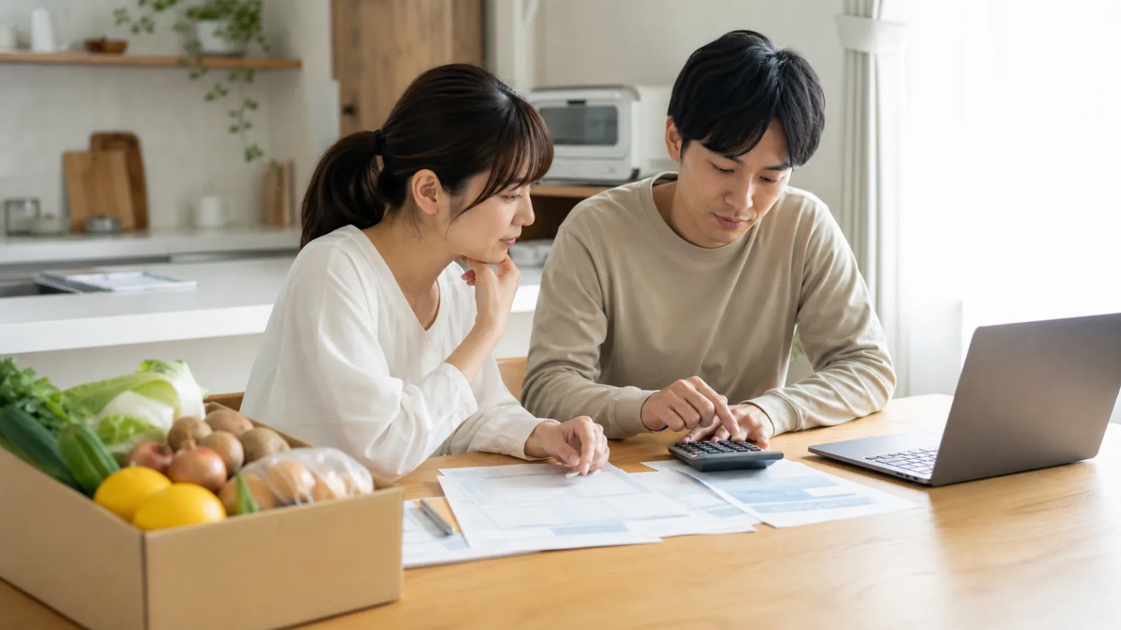 収入資料からふるさと納税の上限額を計算する夫婦